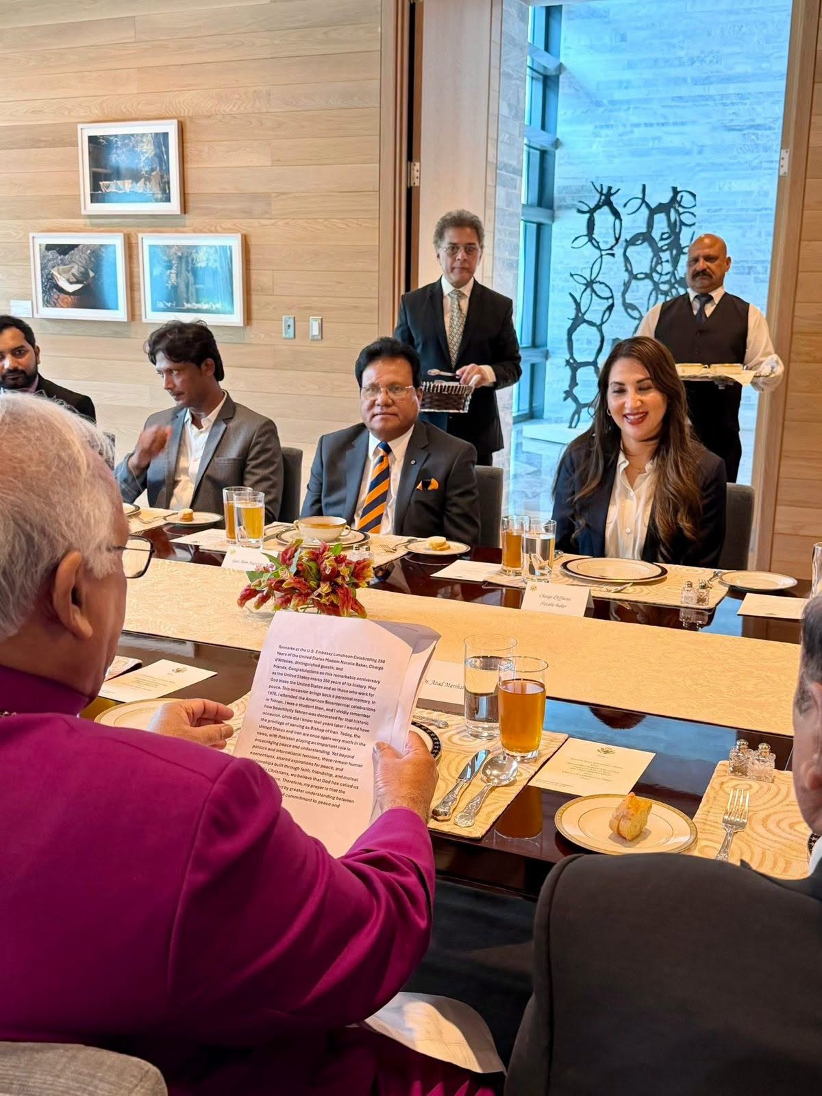 Archbishop Dr Azad Marshall at U.S. Embassy Luncheon